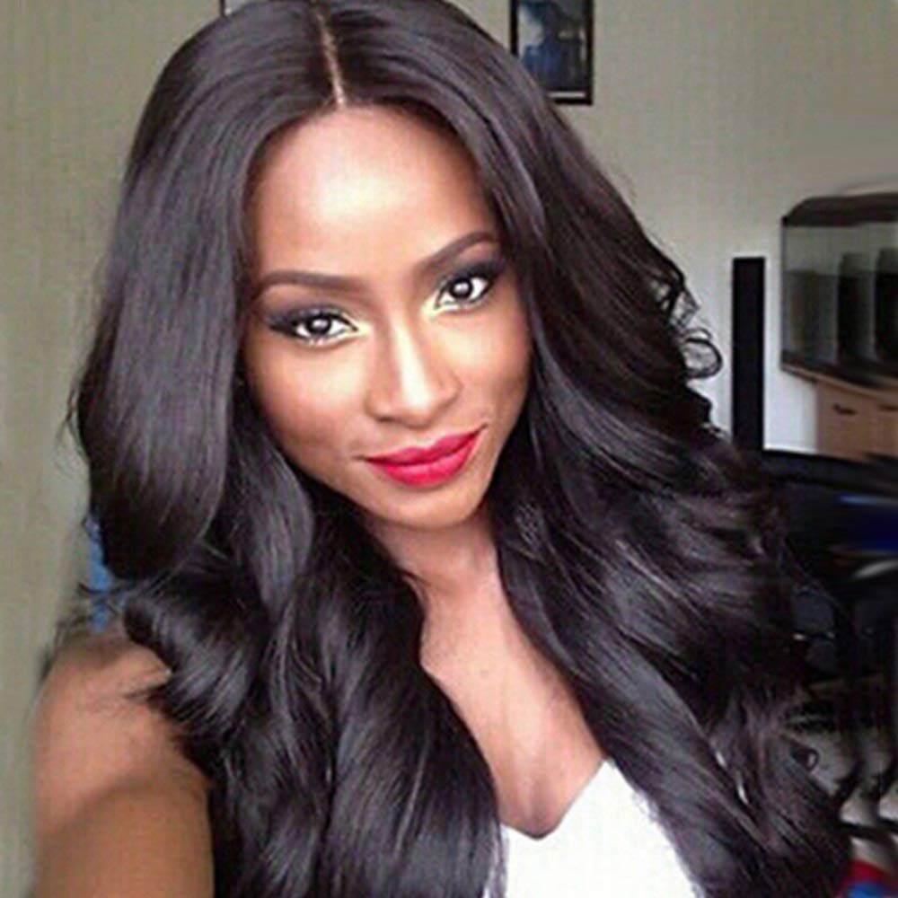 Perruque de cheveux bouclés longue vague pour femme noire africaine