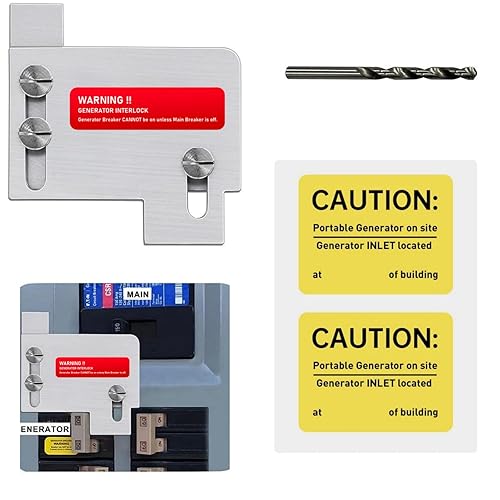 QYZZRS Kit de enclavamiento para generador compatible con martillo principal horizontal solo con disyuntor TAN serie CH de 150 o 200 amperios, 1 12