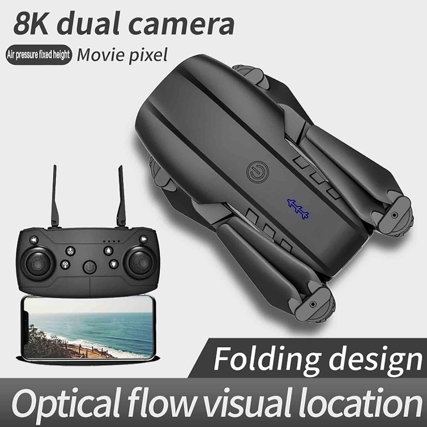 Brushless Motor Drone Drones With Camera For Adults 4K, High-definition Aerial Photography Obstacle Avoidance Four Aircraft Positioning Long Remote Control Aircraft, 10 Year Old Boy Gift Ideas,