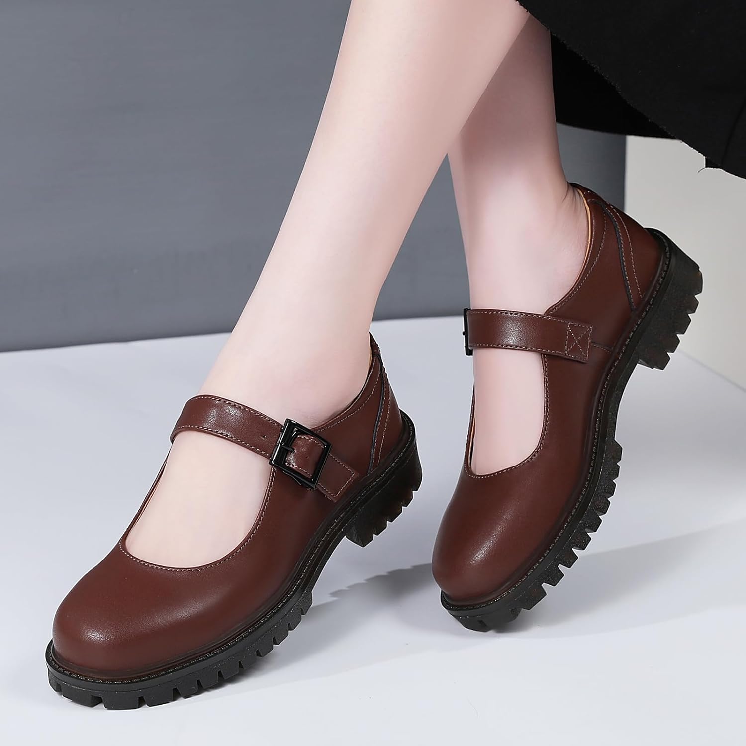 XMM Mary Jane Shoes Women Flat Mary Janes for Womens Comfort Dressy Casual School Cute Non-Slip Work Shoes - Image 7