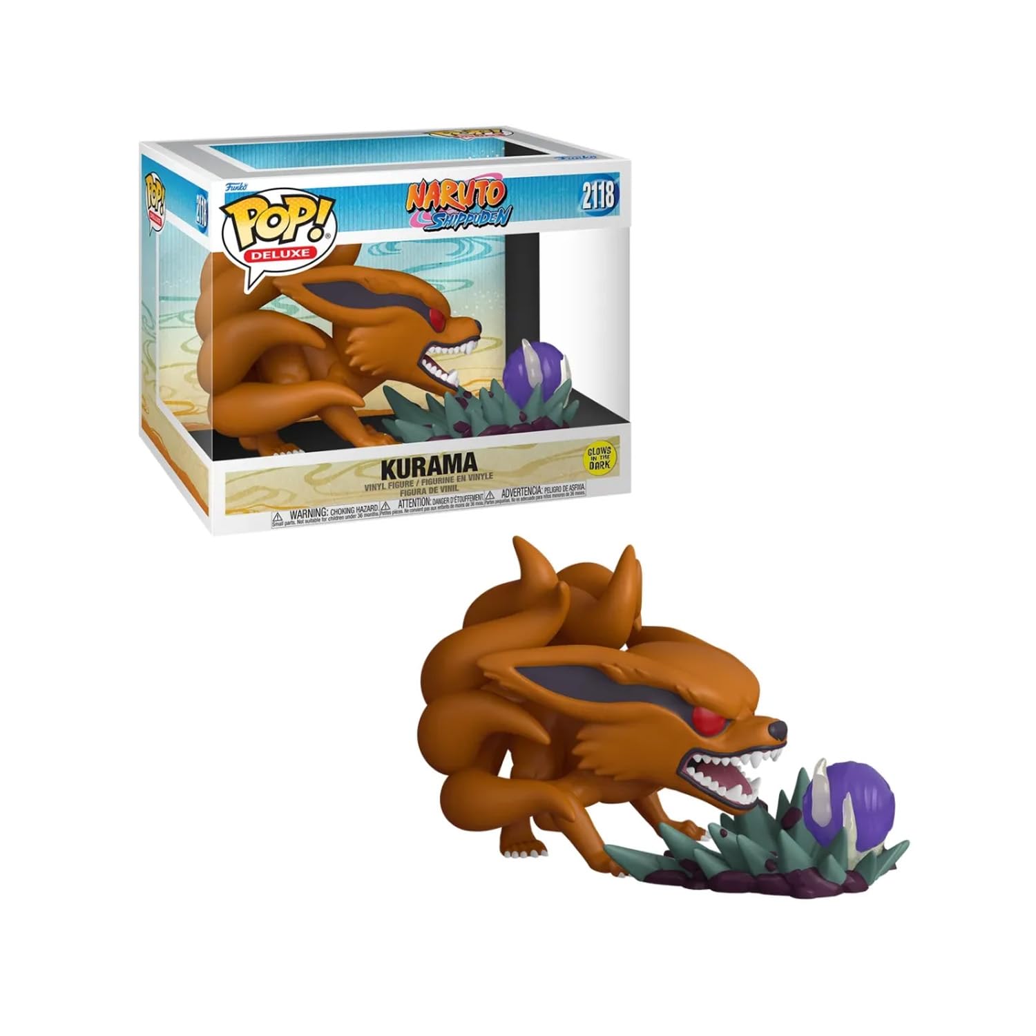 置物 karaMOVEAGIN Candide, Boneco, Funko POP! Kurama (Glow), Naruto Shippuden - 12