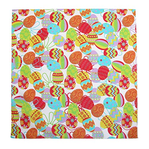 Ctm® Easter Egg Print Holiday Bandana, Multi-Color #TOP1
