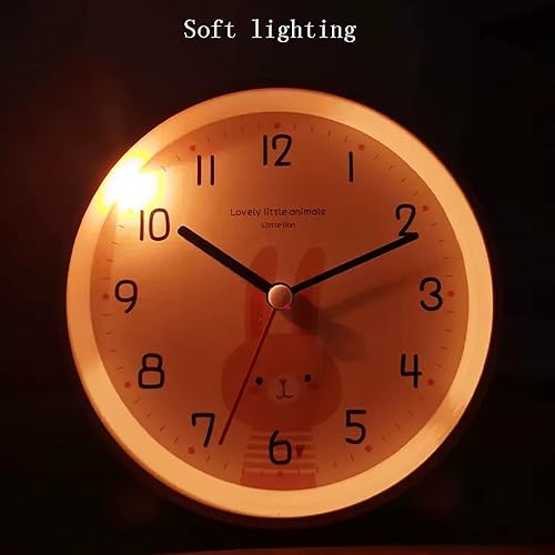Miniatura 3 de Alarm Clock Bedroom Alarm Clock Bedside Analog Alarm Clock for Bedroom, Battery Operated, Round Clock with Backlight, Simply Design Table Clock