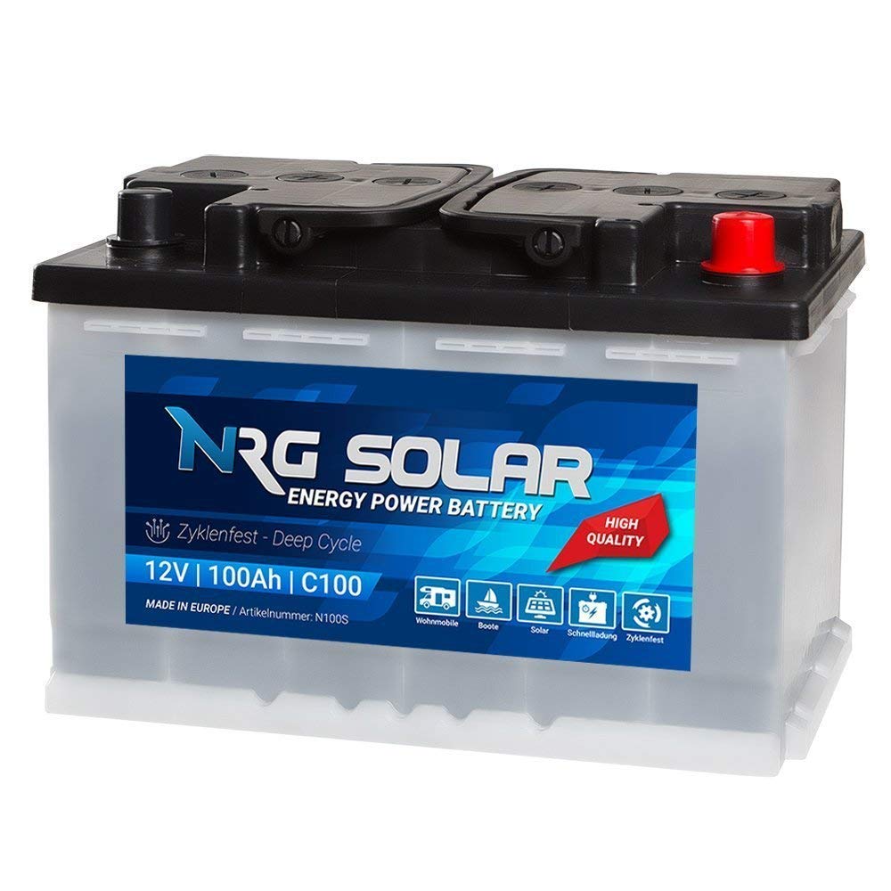 NRG Solarbatterie 12V 100Ah Wohnmobil Antrieb Versorgung Boot ersetzt 80Ah
