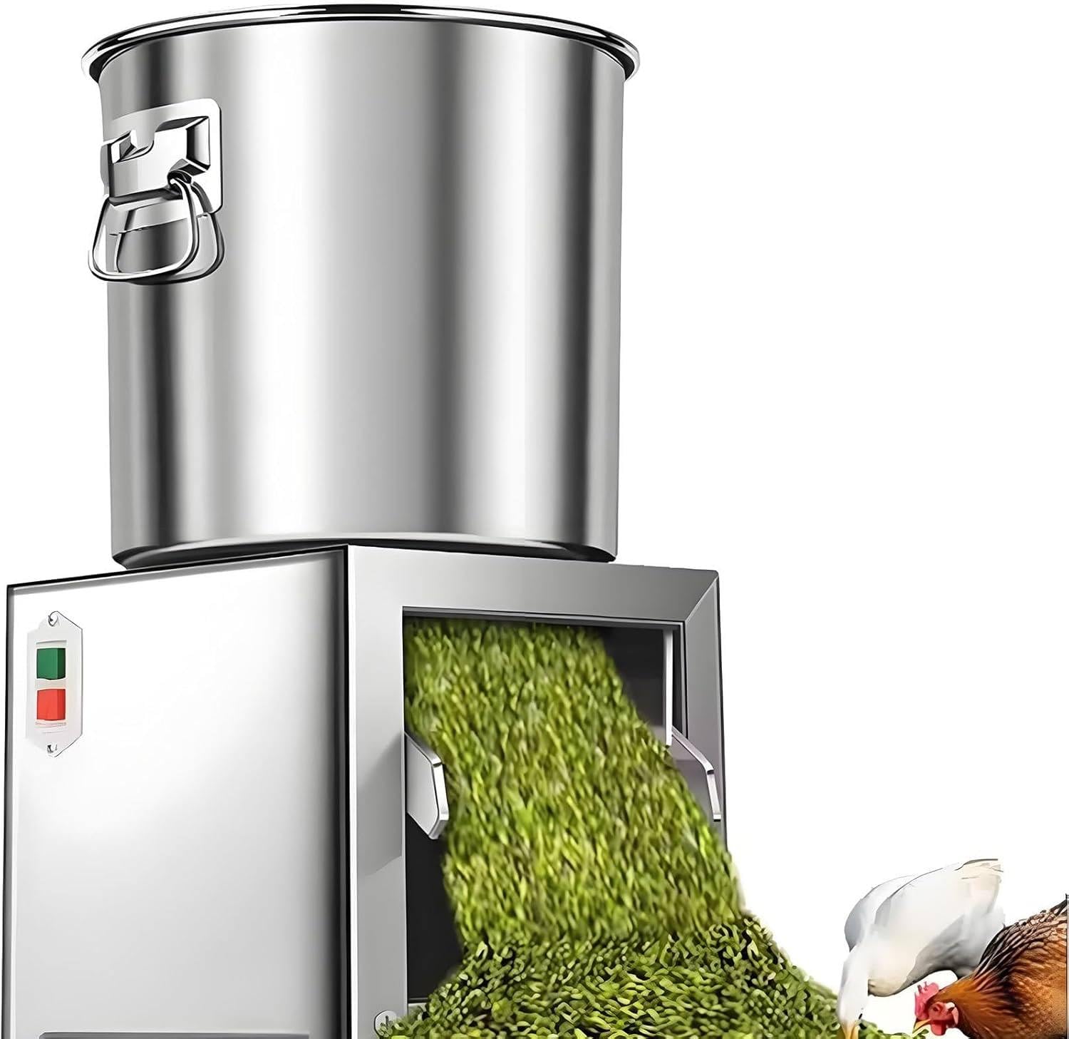 Procesador de Alimentos Comercial de 3500 RPM, Picador eléctrico de Verduras de 1800 W, rallador y triturador de Verduras Profesional, Puerto de alimentación Grande para alimentación Animal.