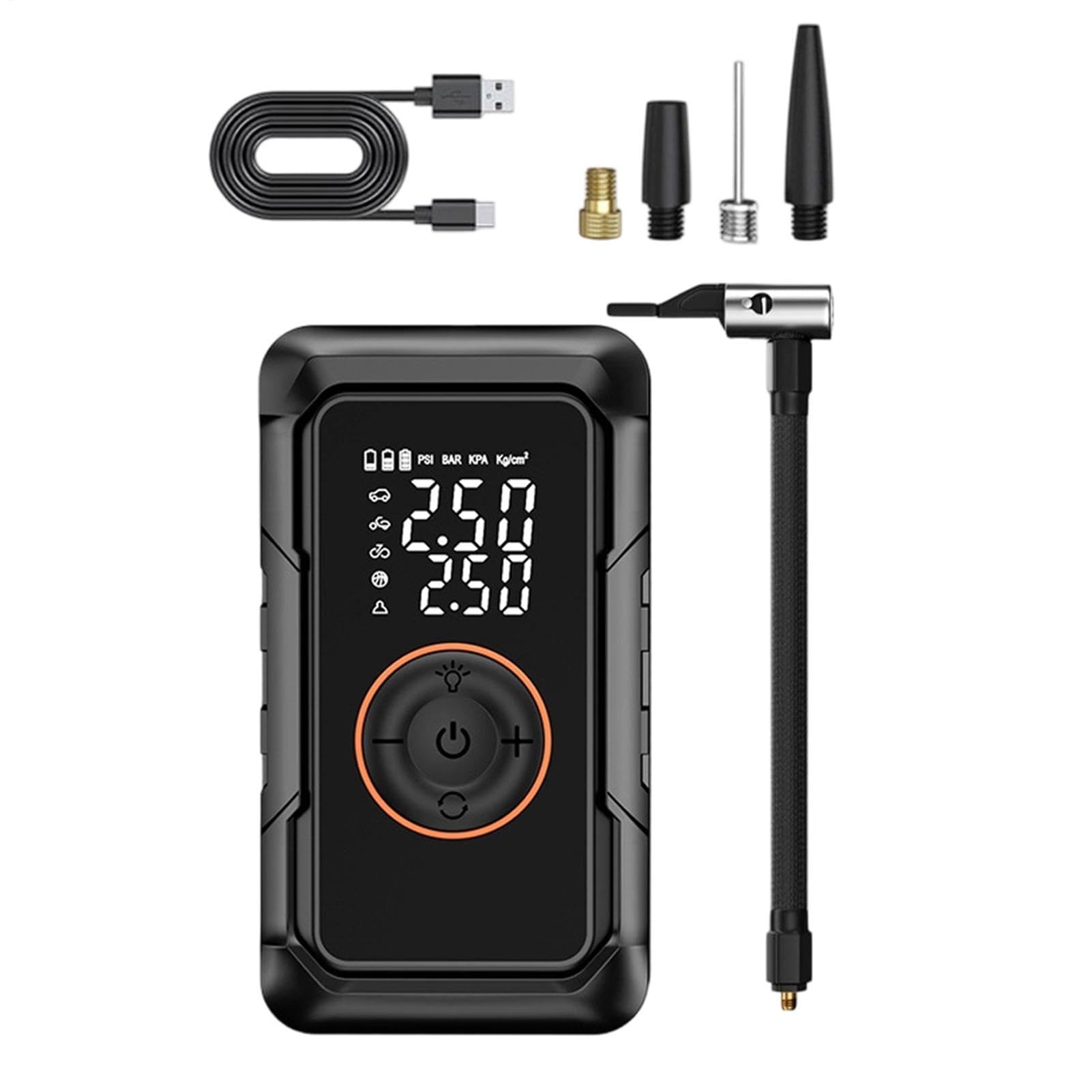 Pompa d'Aria Portatile Compressore d'Aria Elettrico Smart Spegnimento