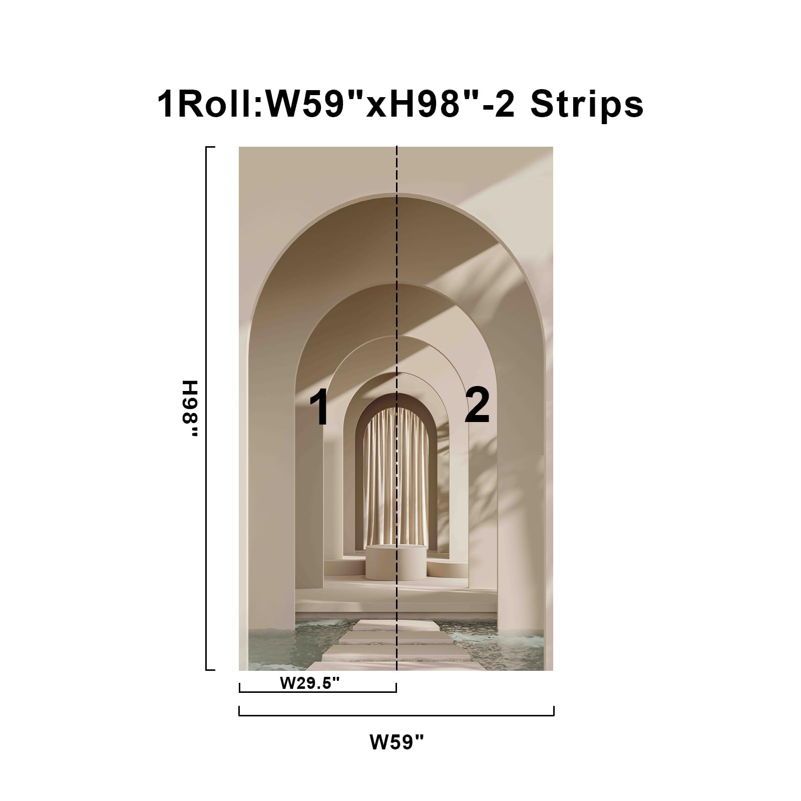 Photo 1 of Large 3D Faux Window Wall Mural Peel and Stick 148" W x 110" H 3D Foggy Forest Glass Window Green Natural Landscape Art Decor Wallpaper for Bedroom Office Living Room Canvas Wall Paintings