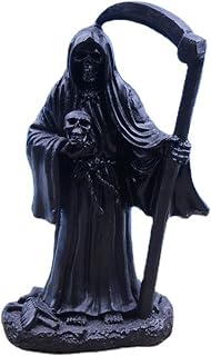 Death with Sickle Statue Decorations Terrarium Reptile Tank Terrarium Figurine Statue Turtle Lizard Tanks Devil Skull Halloween Decor Ornament Aquarium