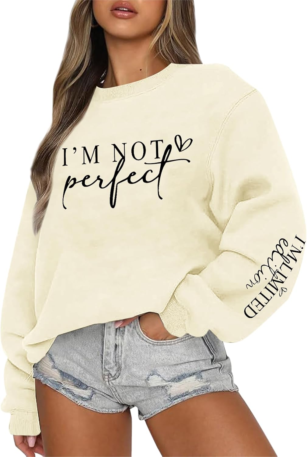 Graphic Crewneck Sweatshirts for Women Funny Printed Sweatshirt Oversized Inspirational Shirts Pullover Trendy Tops