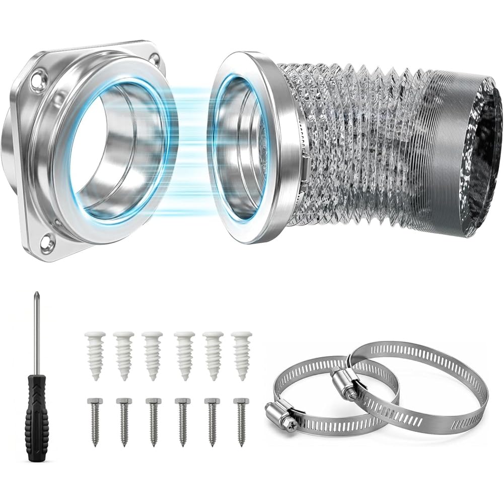 Hndhbfgrt DV180 Magnetic Dryer Vent Connector Kit, Quick Connection and Disconnection Strong Magnet Self-Alignment Airtight Seal