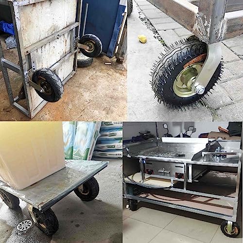 4 ruedas giratorias/fijas de goma, rueda neumática, ruedas para muebles, antideslizantes, sin ruido, con tornillos, para muebles, banco de trabajo, carro