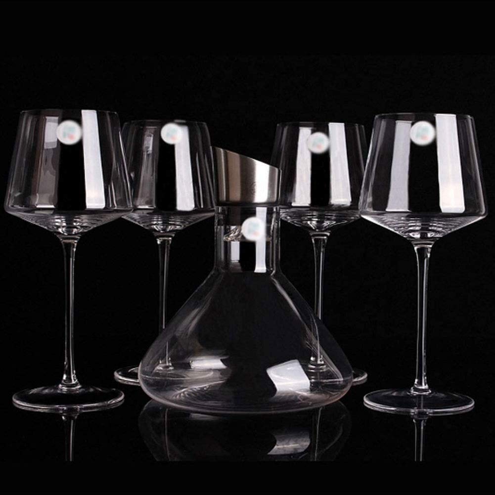 Decanter Bicchieri Whisky Caraffa di Vino Decanter Veloce Creativo Decanter in Vetro di Cristallo Calice di Vino Decanter Filtro con Coperchio Decanter Set