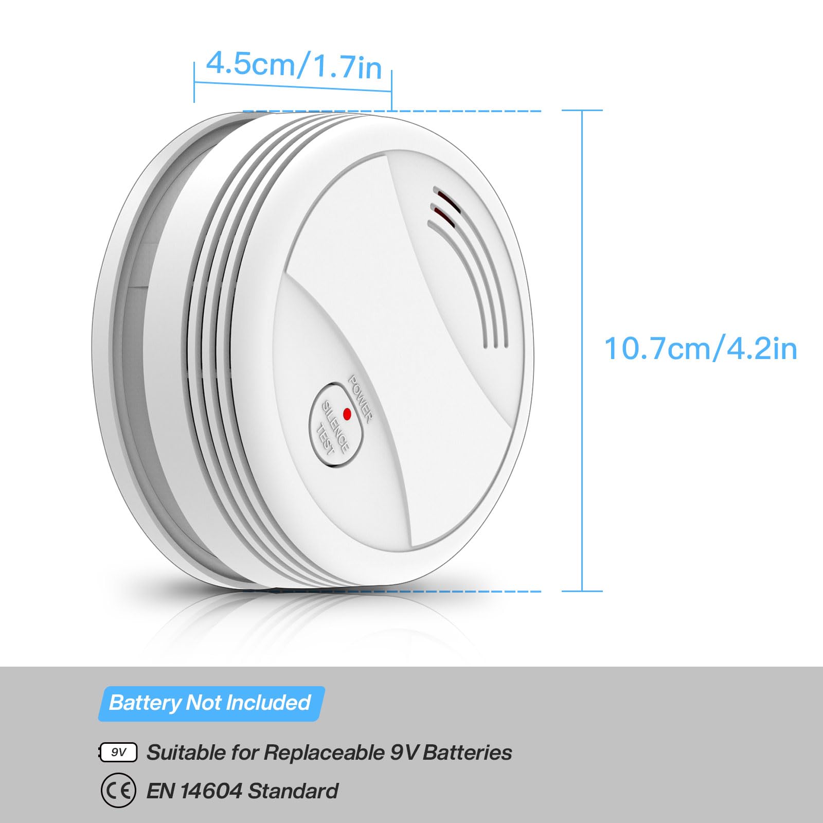 BSEED Detector de Humo WiFi,Detector de Alarma de Humo Inteligente,Compatible con Alexa y Google Home,Notificaciones en Tiempo Real,Cumple con Las Normas EN 14604,Alarma de 85 dB(3 Piezas)