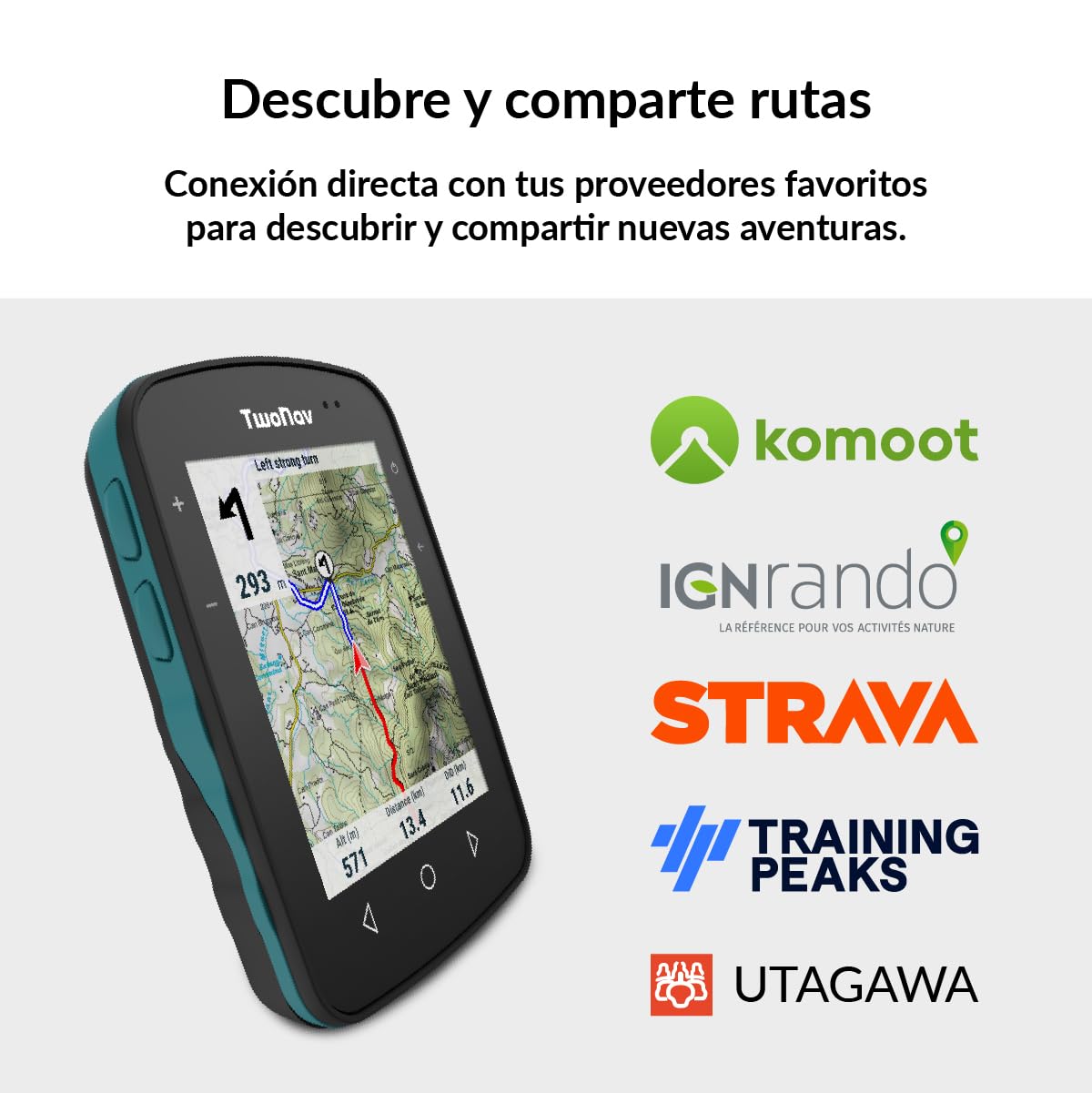 TwoNav Terra (64 GB) + Mapa Completo España IGN Topo 1:25.000 Instalado, GPS con Pantalla Amplia 3.7 Pulgadas para montaña, Senderismo, MTB, Bicicleta