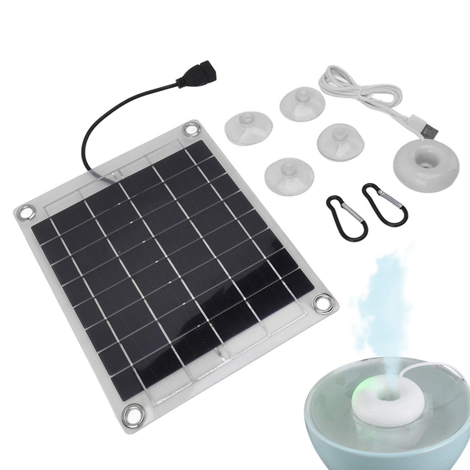 Schwimmender Zerstäuber, 20 W, tragbarer Sprühwasserbefeuchter, kompakter Mini-Solar-Luftbefeuchter für Aquarium, Terrasse, Garten, Teichdekoration und Erfrischung im Freien