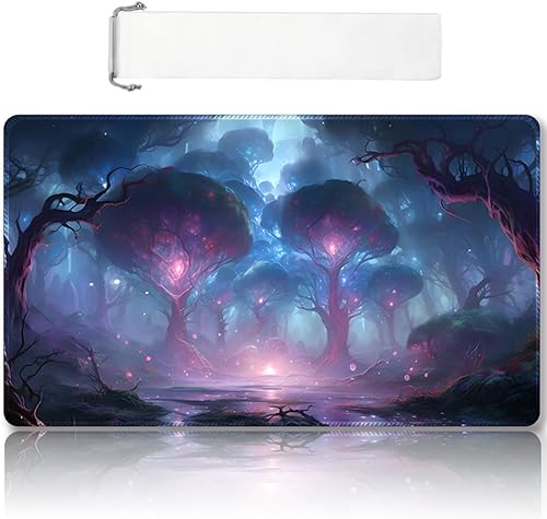 Tapete de juego MTG cosido de alta calidad con zonas y parte trasera de goma antideslizante, tapete de juego TCG para MTG y otros juegos de cartas,
