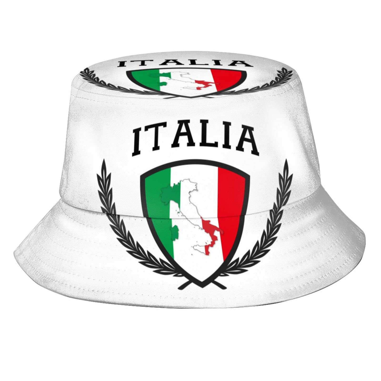AOOEDM Italia Italy Italian Flag Bucket Hats Travel Beach Sun Protection Fisherman Hat for Woman Man