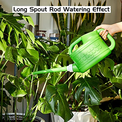 Plastic Watering Can For Indoor & Outdoor Plants 1 Gallon/4-Liter, Ebristar Watering Pot For Garden Flower With Long Spout And Removable 360 Degree Rotation Sprinkler Head, Green #TOP5