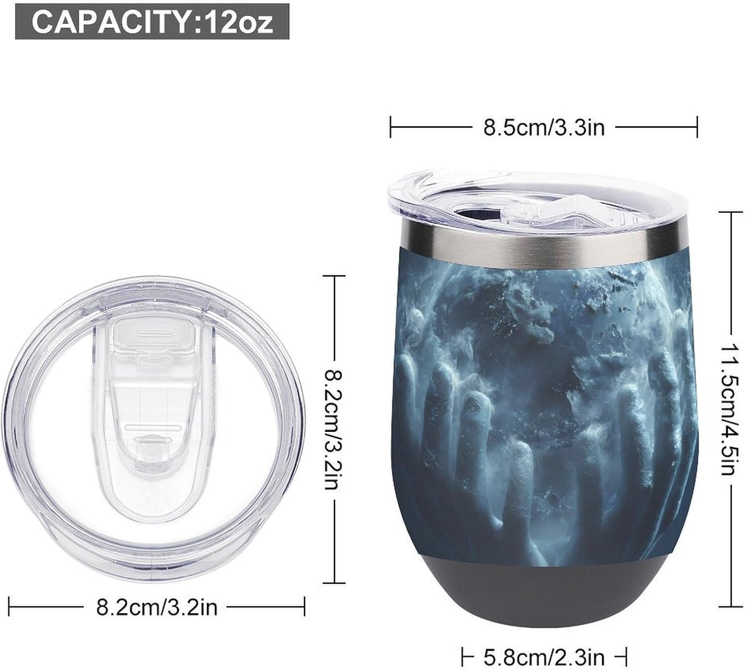 Save Water Insulated Drinking Cup Stainless Steel Coffee Mug Wine Tumbler with Lid 12OZ