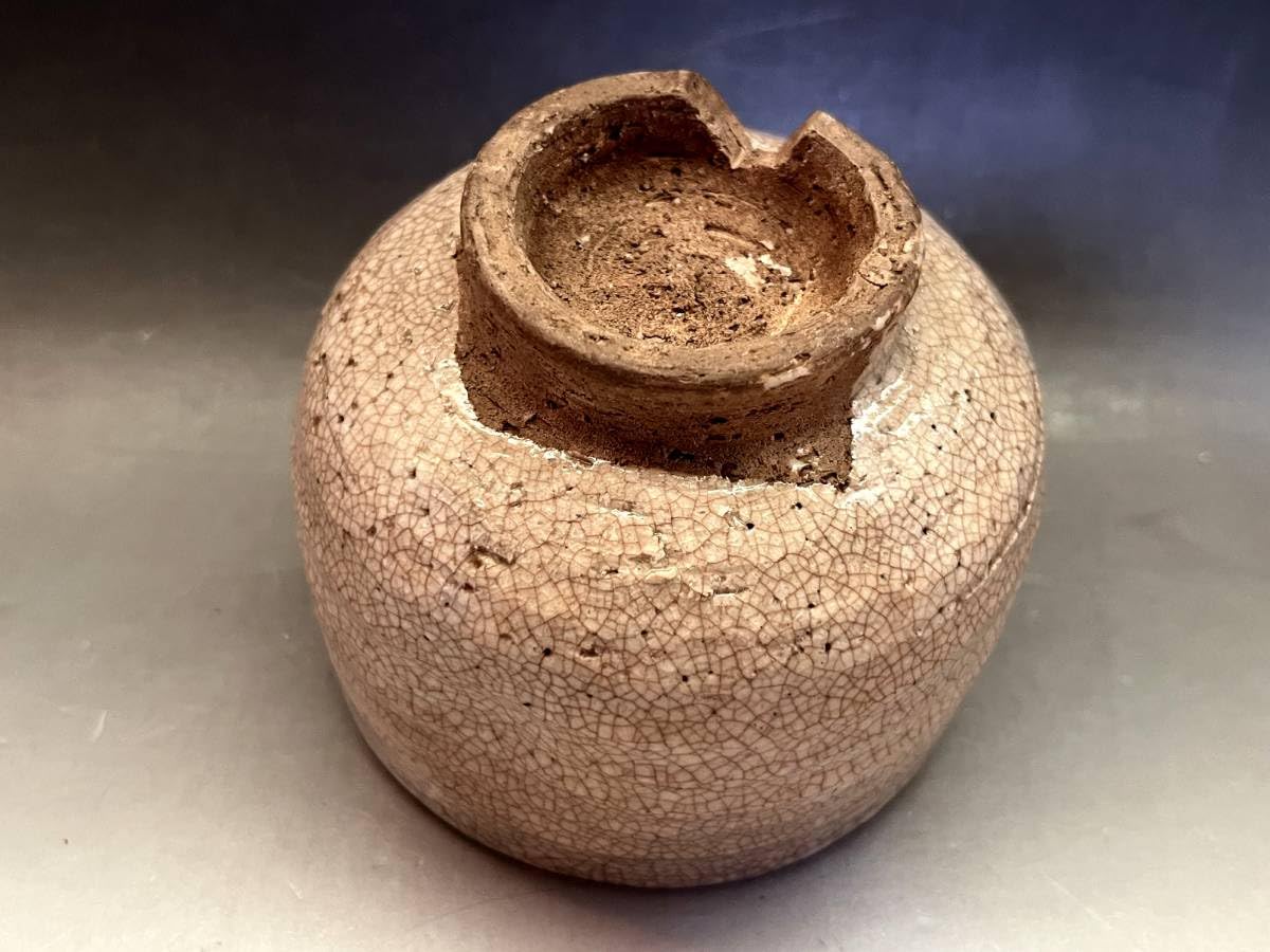 茶碗■古萩貫入碗 割り高台（江戸期）古いお茶道具 えくぼ 時代物 骨董品 希少■ Amazon.co.jp: 茶碗古萩貫入碗 割り高台（江戸期）古いお茶道具