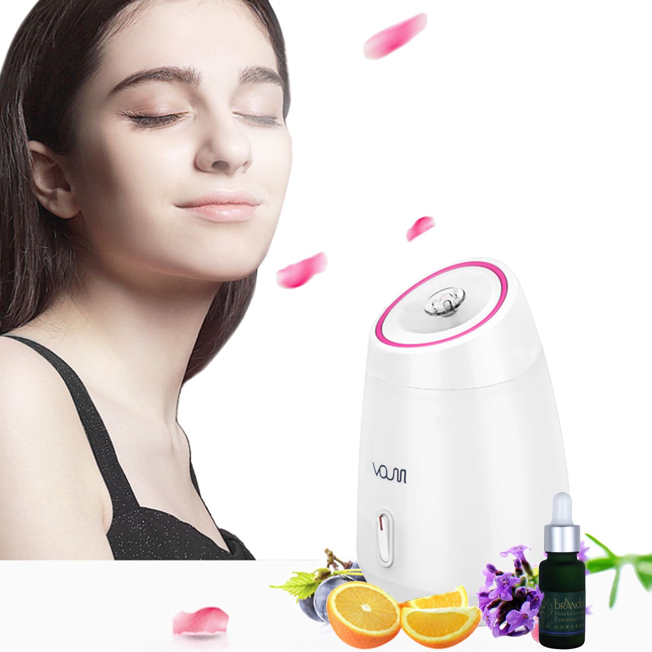 Fruit And Vegetable Professional Thermal Spa Facial Sauna Mist Steamer And Steam Inhaler, Face Humidifier Skin Care (White)