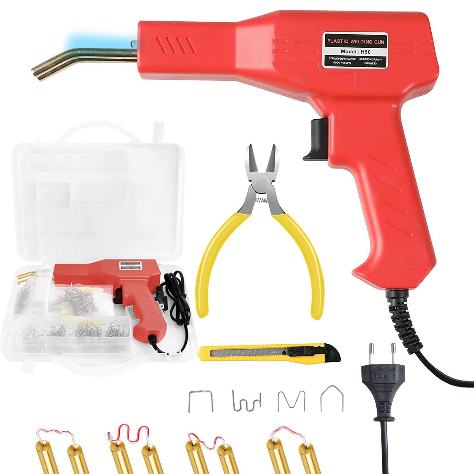 Kunststoff-Schweißgerät, Reparatur-Set für Auto-Stoßstange, 50 W, Auto-Stoßfänger-Reparatur