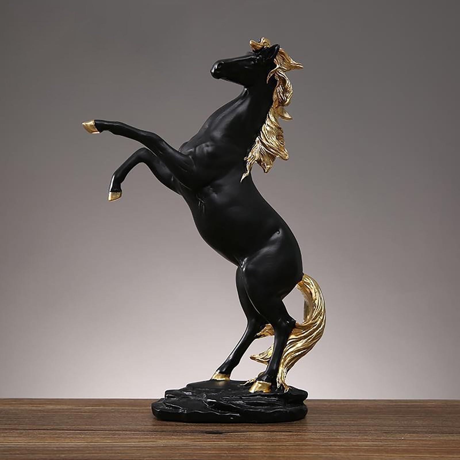 Dytartzx Creative Resin Horse Statue Decor, Modern Desktop Ornament for Home and Office, Animal Sculpture Ornaments for Living Room Bookshelf Porch Studios Décor, Gifts