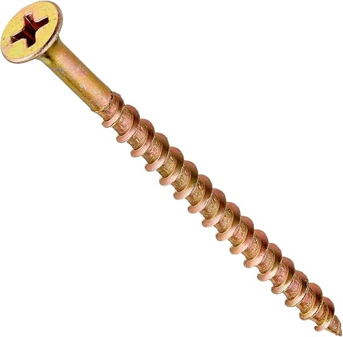 The Hillman Group 47674 - Tornillo de madera multiusos de 8 x 2-12 pulgadas con unidad Phillips, 1 libra, color amarillo