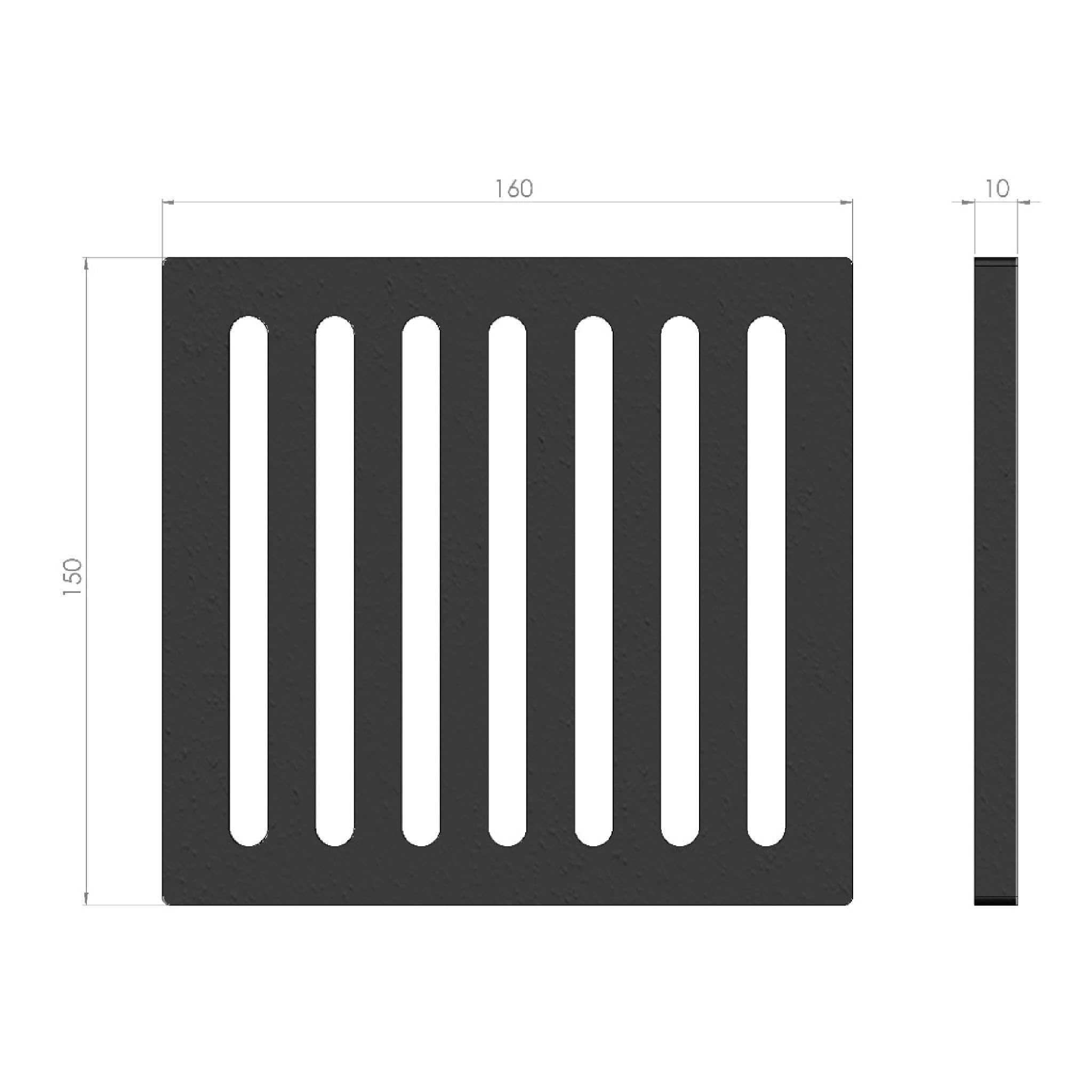 Kaminrost/Ascherost Eckig 160 x 150 x 10 mm passend für Cera ** Kaminöfen inkl. Modellübersicht - Ascherost Kamin aus massivem Stahl - Feuerrost feuerfest & hitzebeständig