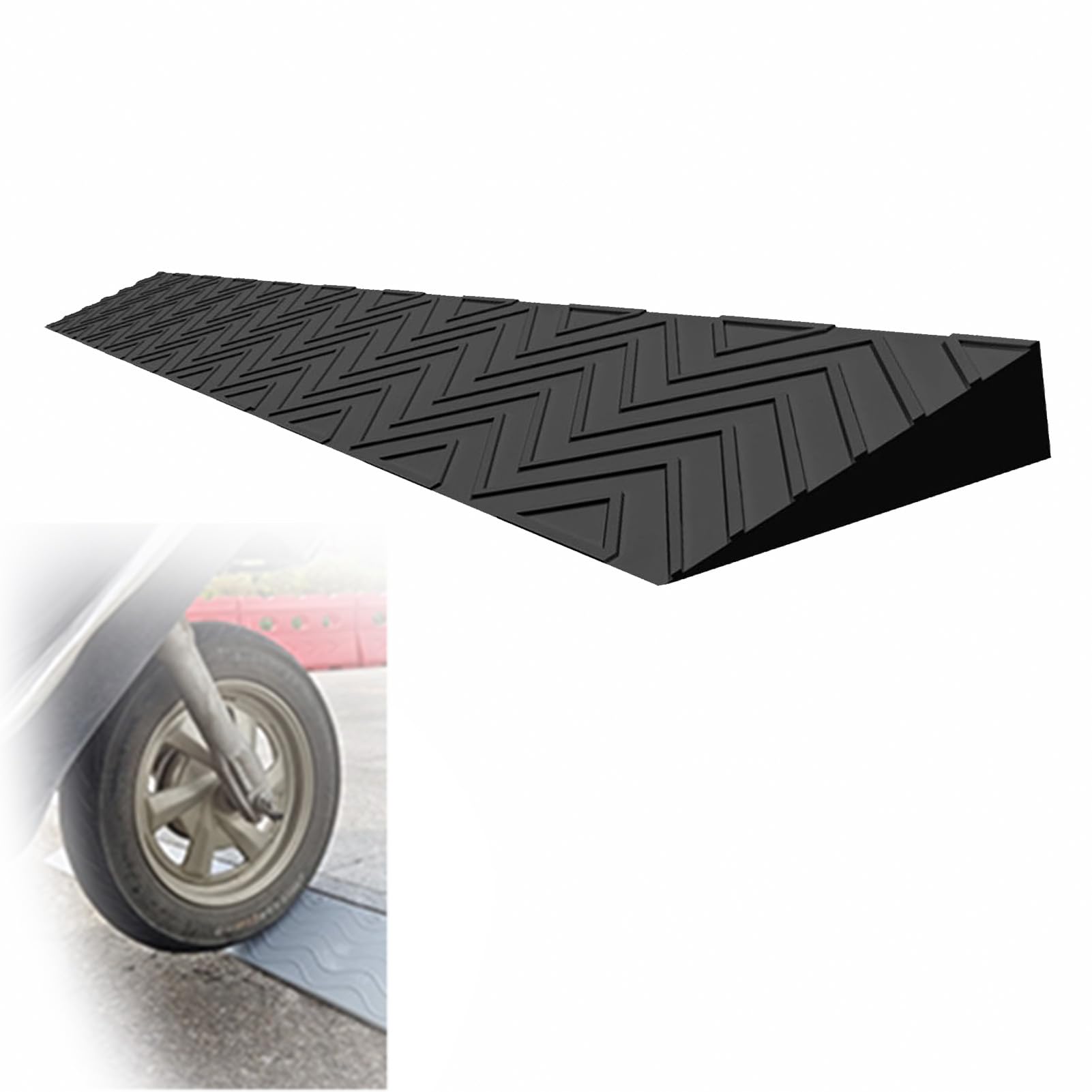 Negro,100 * 13 * 6 cm,Puerta Umbral Rampa, Acceso Umbral Rampas para Sillas De Ruedas para Barrer Robots Bicicletas Scooters Equipaje