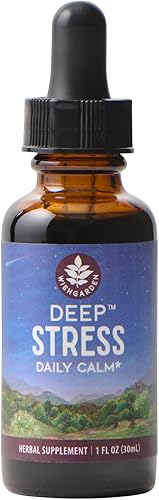 WishGarden Hierbas Deep Stress con Ashwagandha - Suplemento de apoyo suprarrenal líquido a base de plantas con raíz de ashwagandha y adaptógenos