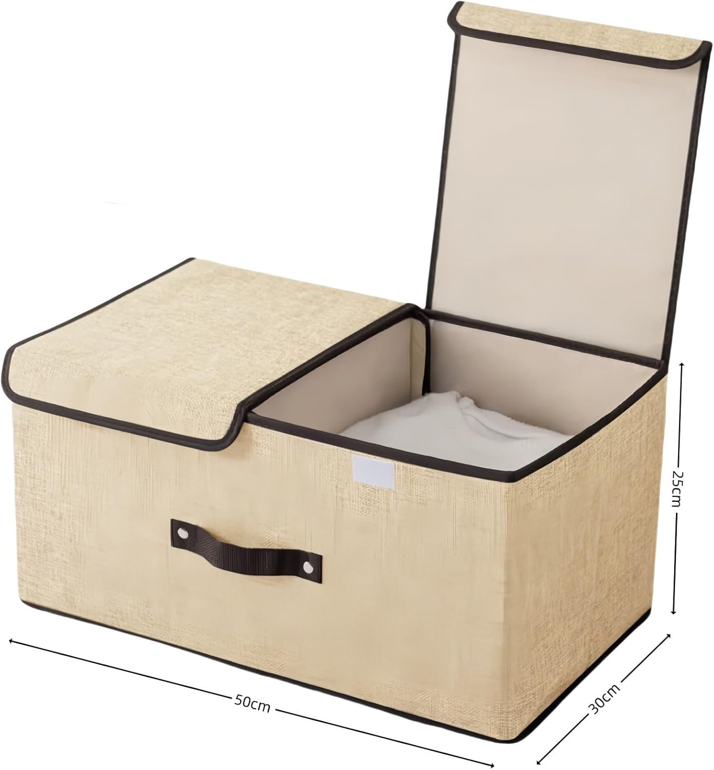 Foldable Storage Box, Foldable Stackable Storage Box, Washable Storage Box Storage Box Cube, Handle, Suitable for Bedroom and Office(Concubine Color)