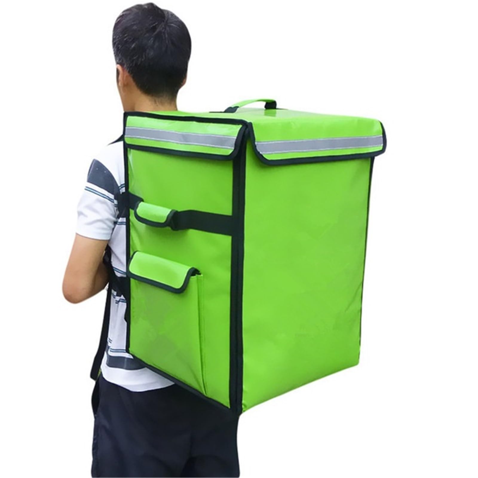 Mochila Delivery,Mochila Repartidor 4 2L / 58L Bolsas De Comida para Llevar A La Rápida Pizza Bolsa Entrega Caja Hielo Aparato Impermeable Aislamiento Almuerzo(42L Black Color)