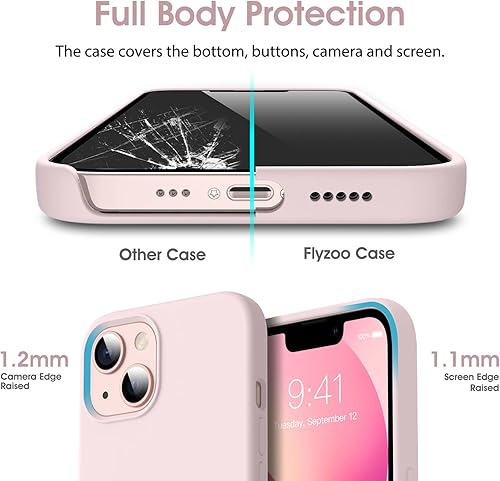 Miniatura 4 de Flyzoo Liquid Silicone Case for iPhone 13 Mini (5.4''), Scratch-Resistant, Anti-Fingerprint, Shockproof Protective Slim Phone Case, 4-Layer Cover