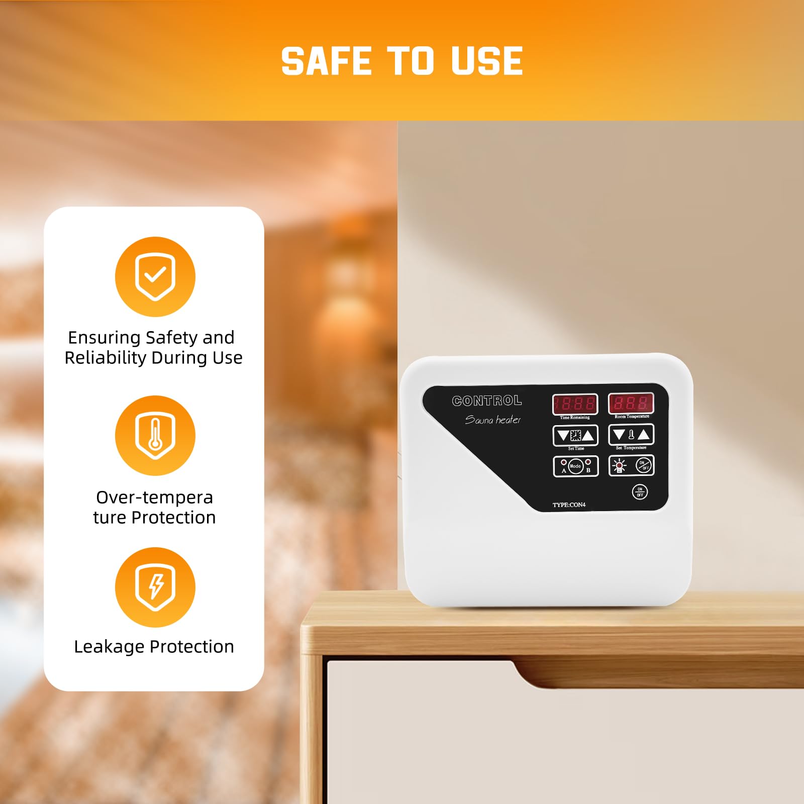 Termostato digital, 380V-415V, con cable de sensor de temperatura, para saunas privadas, spas