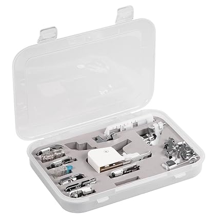 15pcs Sewing Machine Presser Foot Set Walking Foot Kit for Brother Janome Singer Sewing Machine Accessories Kit
