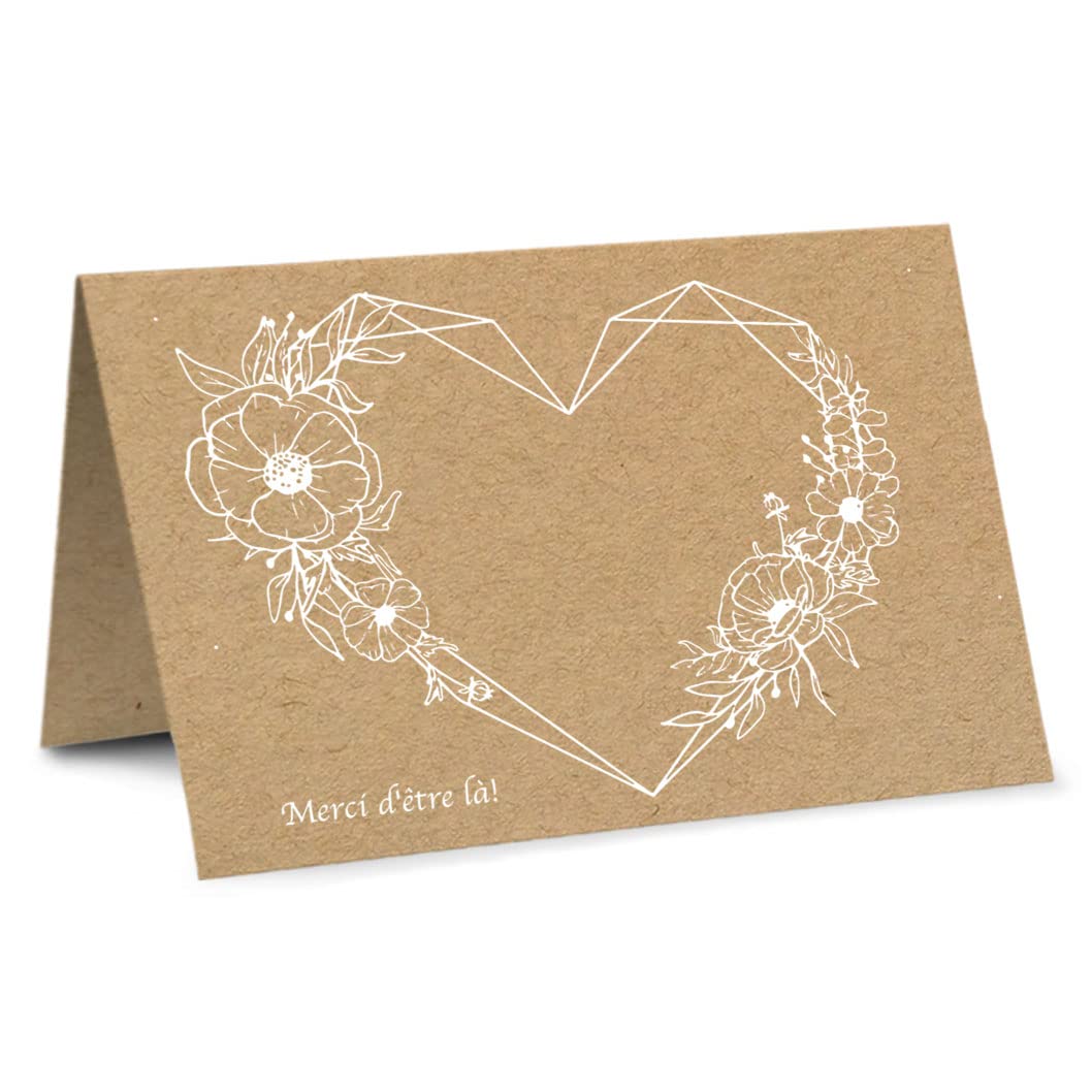 50 Marque Places Mariage A7 - Déco Élégante Pour Baptême Et Anniversaire - Lot De 50