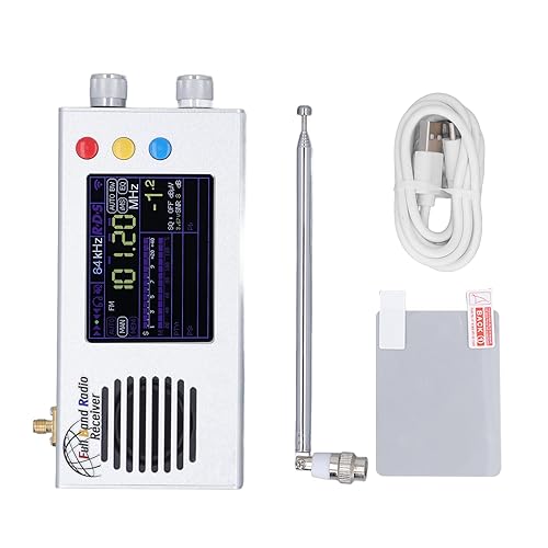 TEF6686 V1.18 Receptor de radio de banda completa, estructura optimizada duradera, batería de larga duración, para radio estéreo digital AM FM
