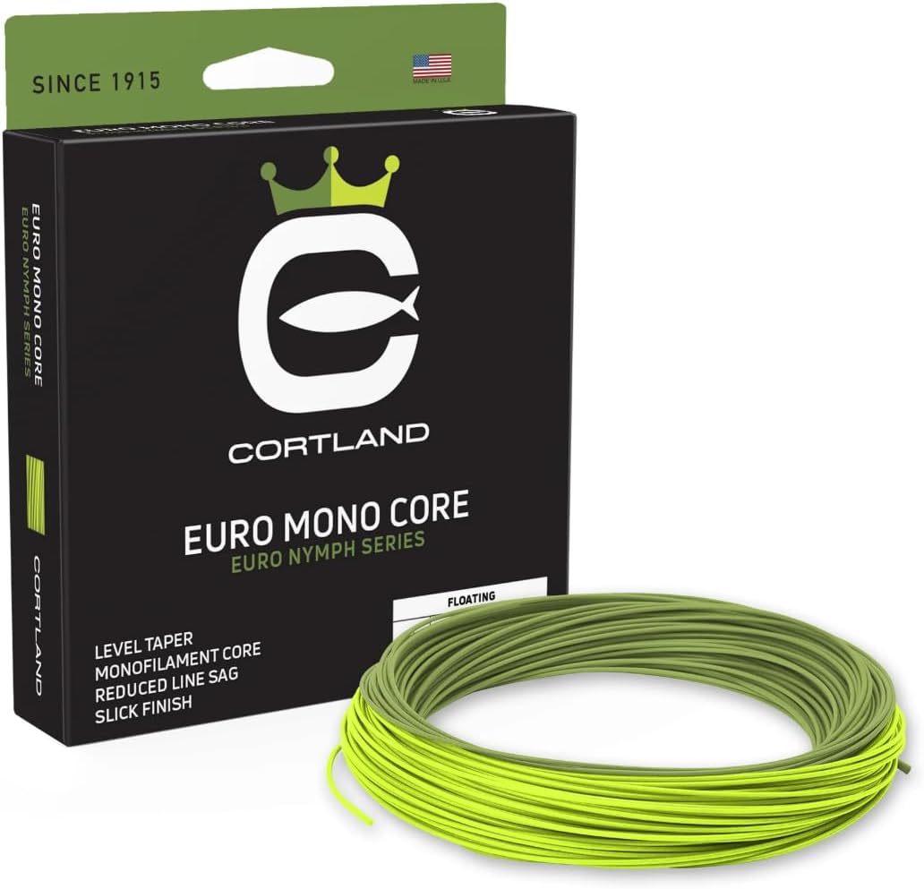 Cortland Euro Mono Core Fly Line, Gecko Green/Chartreuse 90 FT, .017" - Level