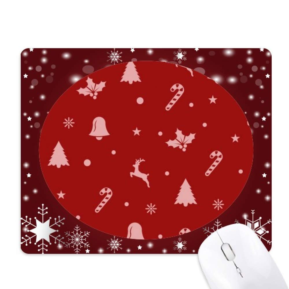 Tapis de souris Noël élan et flocon sublimant votre bureau en hiver - 6