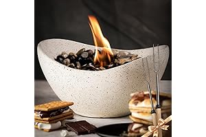 Elegant Concrete Table Top Fire Pit Bowl