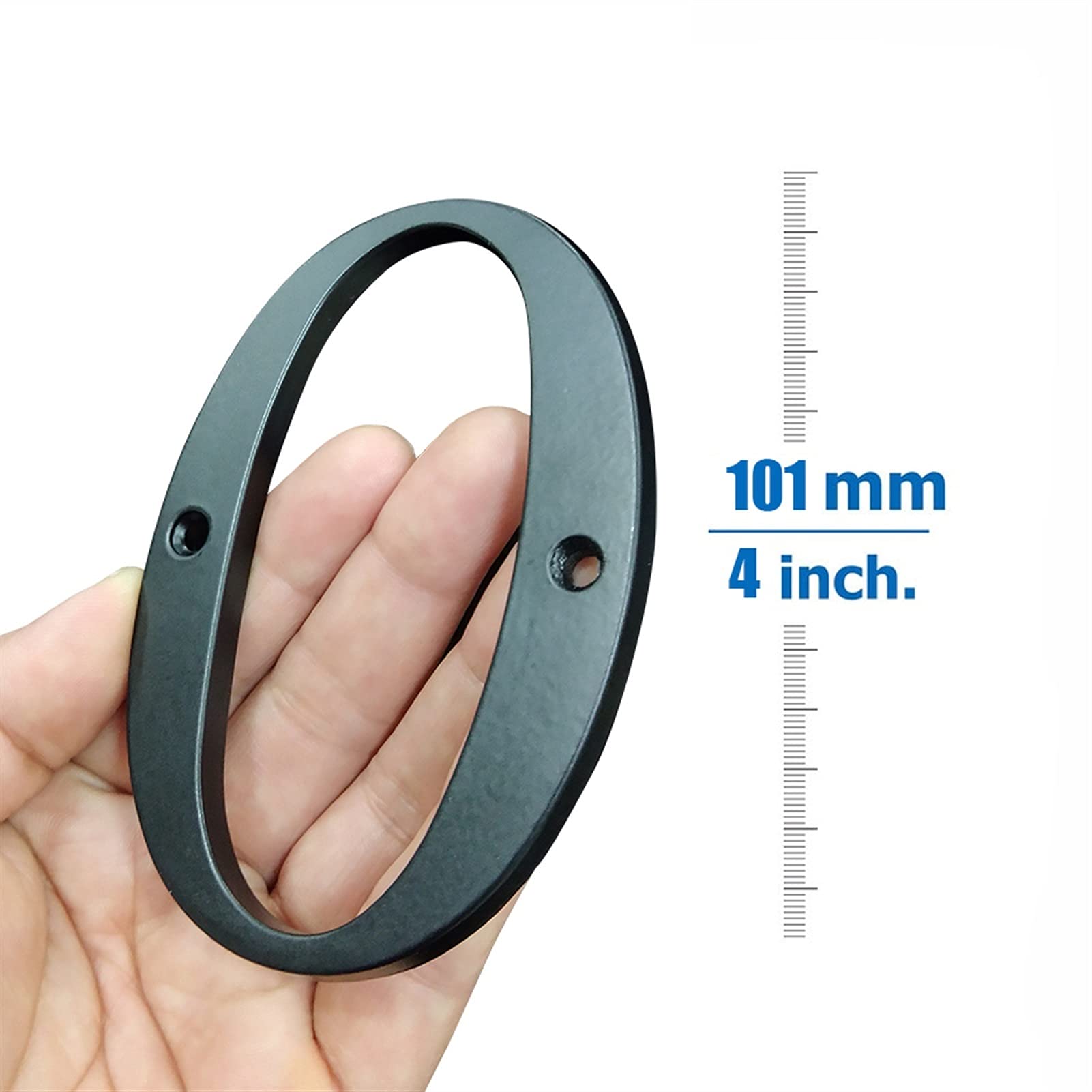 0-9 Numero civico porta in lega di zinco massiccio nero opaco, Applicazione for casa, giardino, cassetta postale, strada(Black 5)