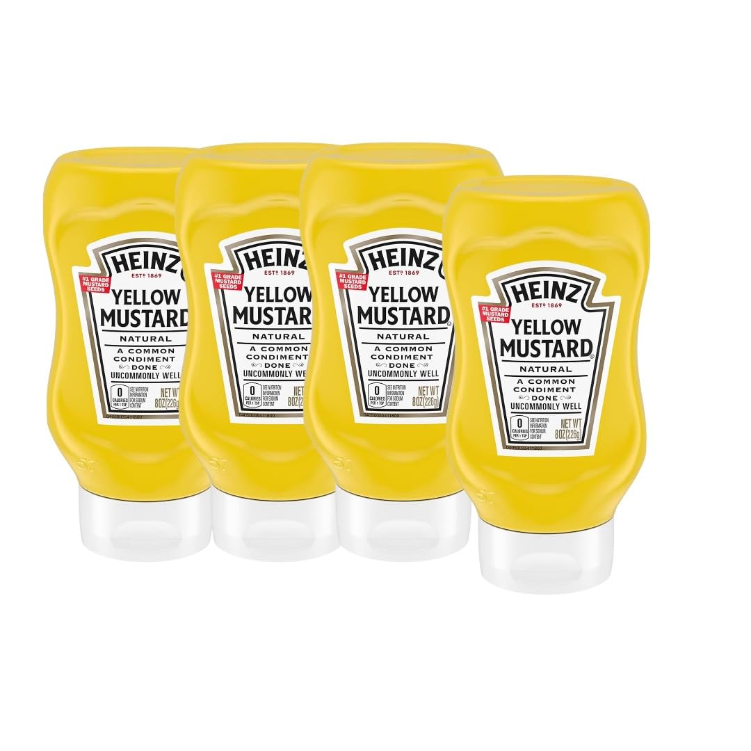Amazon | ハインツ (HEINZ) イエローマスタード 逆さボトル 226g×4本