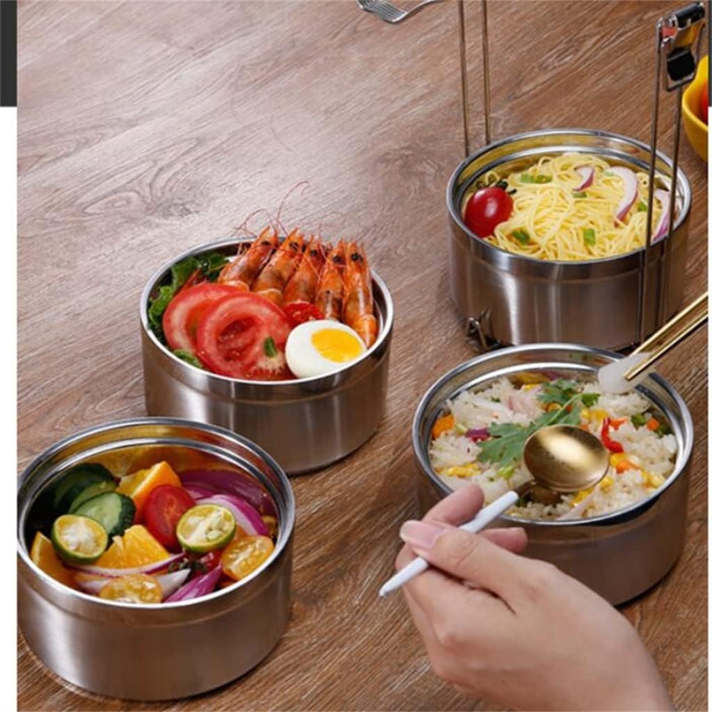 Stainless Steel Carrying Pot, Multi-layer Food Grid, Portable Lunch Box, Basket