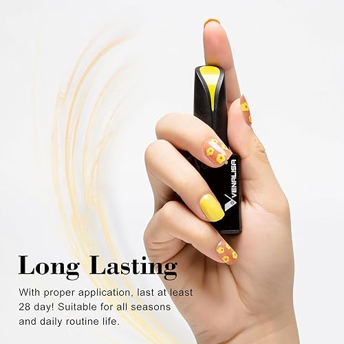 Miniatura 54 de Esmalte de uñas VENALISA en gel, de 15ml, color nude, esmalte de uñas en gel que se absorbe con LED UV, kit de salón de manicura para principiantes