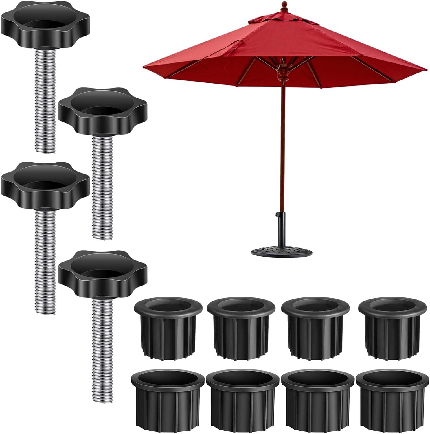 Outdoor Umbrella Base, Round Water Fillable Base Stand Weight