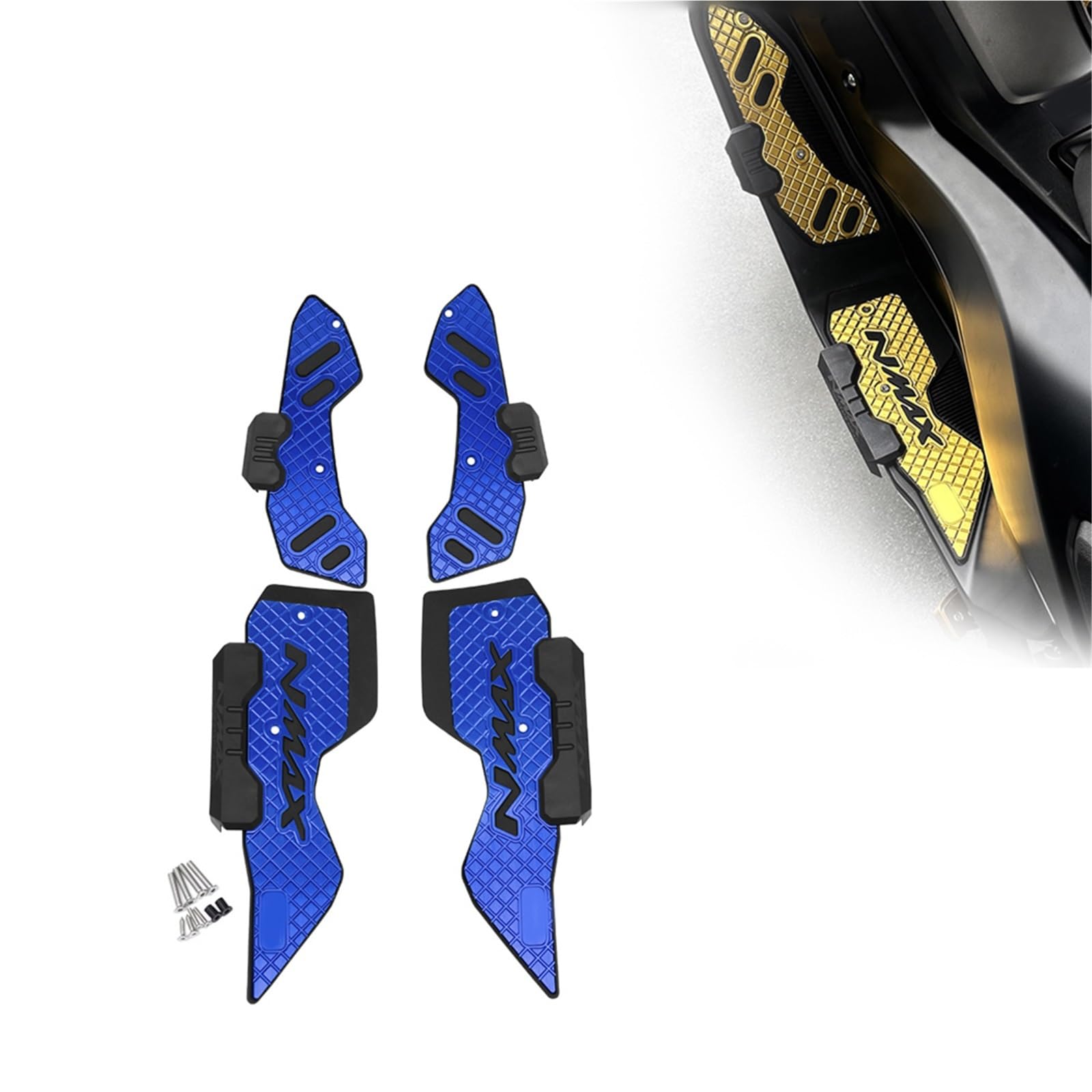 Patins de pédale NMAX 155 empêchant le glissement en alliage d'aluminium