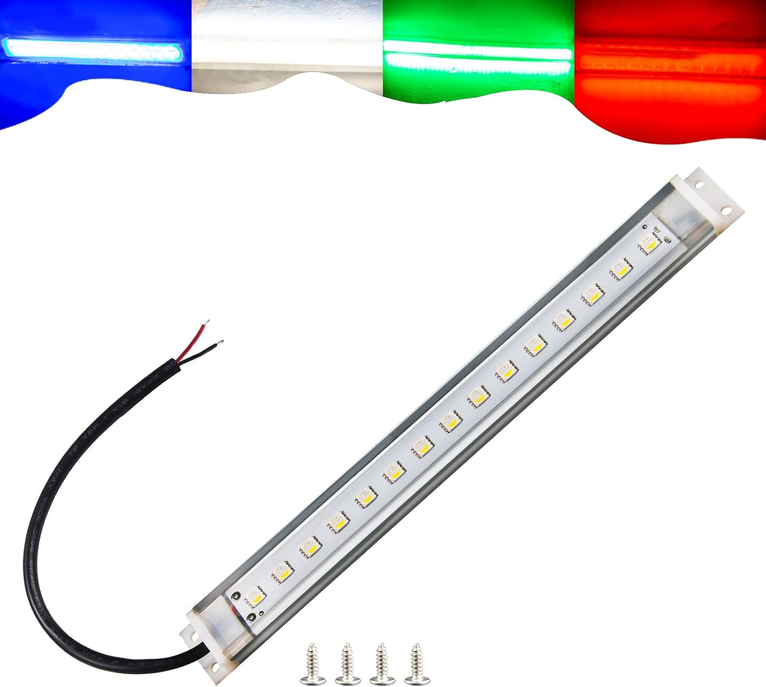 Besramtic LED Marine Boat Courtesy Lights Strip with RGBW