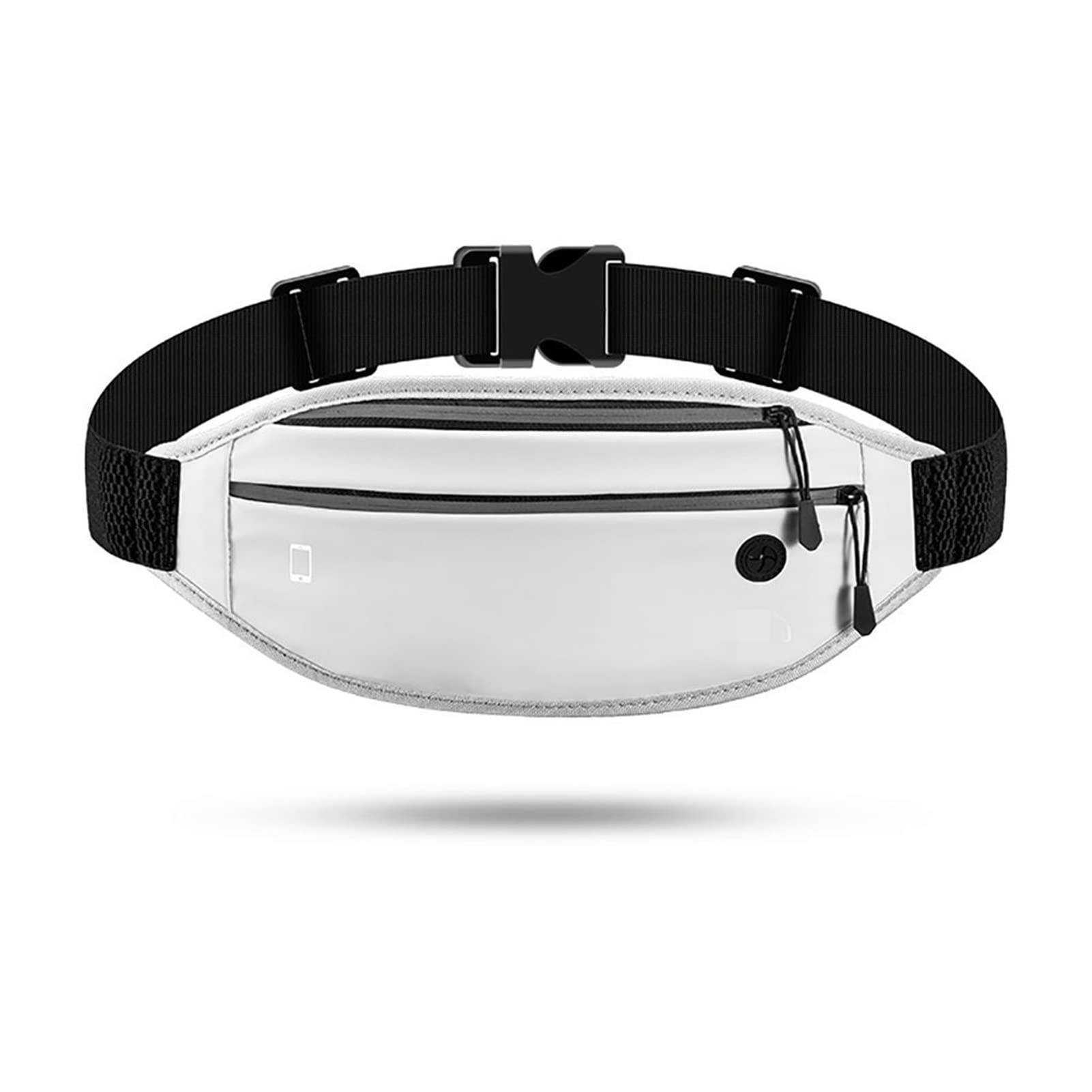Corre de Cintura Profesional Cinturón Sports Pouch Case de teléfonos móvil (Color : White)