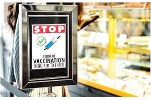 COVID Vaccine Verification Sticker - Aluminum Exterior Sign (9x12)